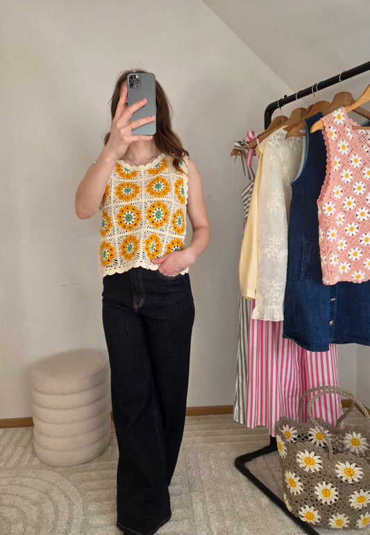 Top Soléa Crochet Fleuri