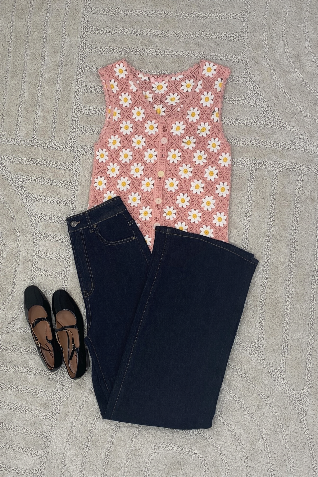 Top Rosélia Crochet Fleuri